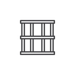 Building line icon, outline vector sign, linear style pictogram isolated on white. Symbol, logo illustration. Editable stroke