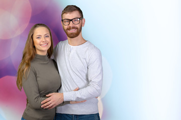Fototapeta premium Cheerful young couple standing
