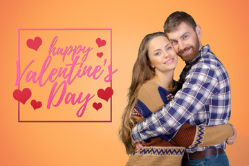 Cheerful young couple standing