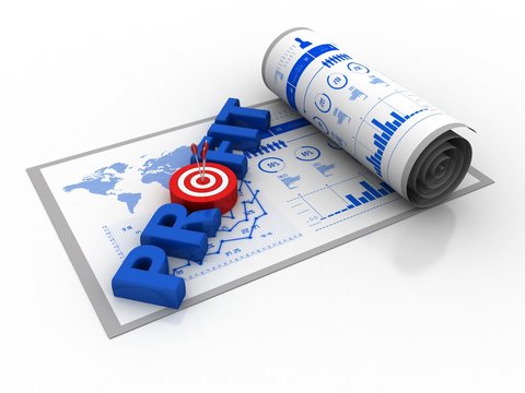 3d rendering Profit with target