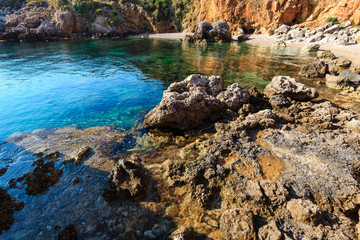 Sea bay in Zingaro Park, Sicily, Italy
