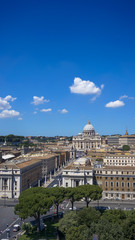 Obraz premium Panorama View of Rome city from top of St. Peter's Basilica, Rome Italy 