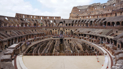 Fototapeta na wymiar Internal view of Colosseum, Rome, Italy