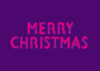 Merry Christmas Lettering in 3D LOOK