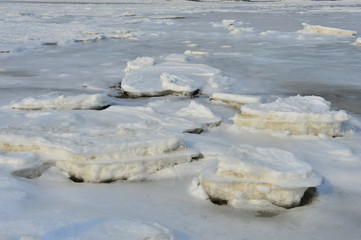 On winter sea ice