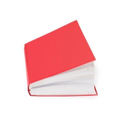 Open book isolated on white background
