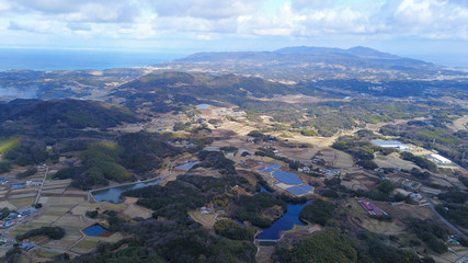 日本の田舎風景・ドローン撮影