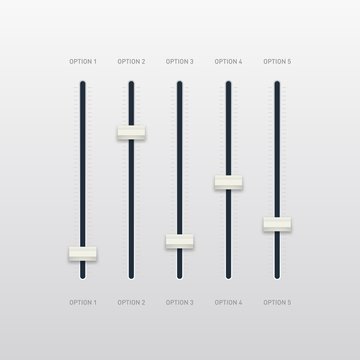 Balance control panel. The sound panel. Vector illustration. Realistic design