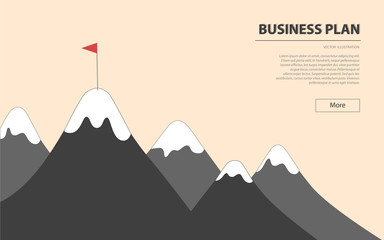Business plan cover for banner, presentation, annual report, content and poster. Vector illustration.