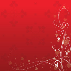 Valentine's day background with hearts - Vector illustration 