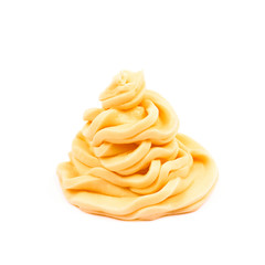 Frosting cream swirl isolated