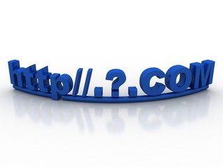 3d rendering https WWW sign with shield