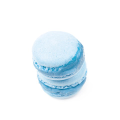 Two macaron cookies isolated