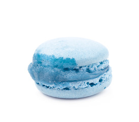 Single macaron cookie isolated