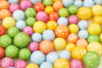Surface coated with colorful balls