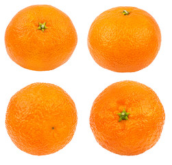 Fresh mandarin orange isolated on white background with clipping path
