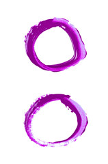 Circle made with a paint stroke isolated