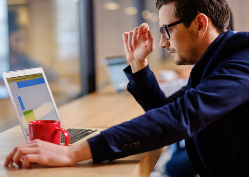 Young Specialist In Coworking Office