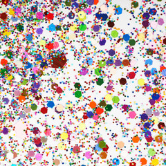 Surface coated with colorful sequins