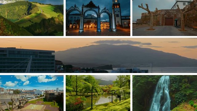 The Azores Collection - A video postcard of some of the most famous landmarks in the island of Sao Miguel, The Azores, Portugal, including the Lagoa das Sete Cidades and Ponta Delgada