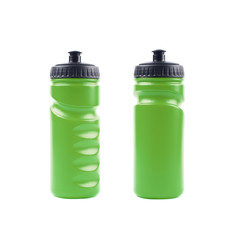 Plastic sport water bottle isolated