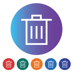 Delete Flat minimal icon vector