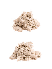 Pile of kinetic sand isolated