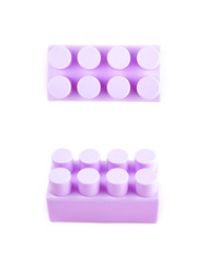 Single toy construction block isolated