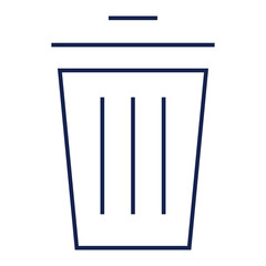 Recycling bin, Dustbin, Flat minimal icon vector