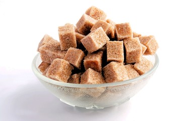 brown cane sugar close up
