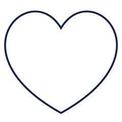 Heart outline icon, modern minimal flat design style