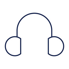 Headphone Flat minimal icon vector