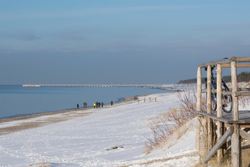 palanga beach in winter