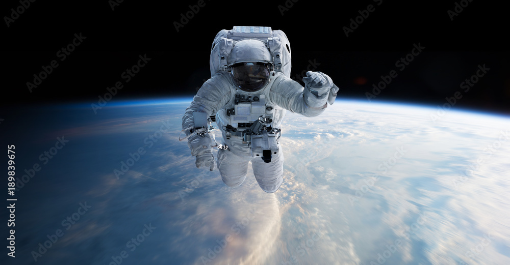 Aufkleber astronaut floating in space 3d rendering elements of this image furnished by nasa