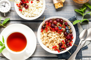 Assortment of breakfast