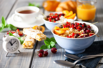 Assortment of breakfast