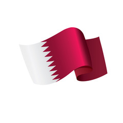 Qatar flag, vector illustration