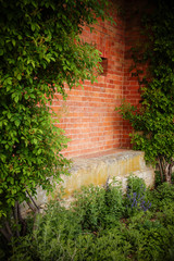 stone wall green