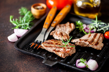 Grilled beef steak
