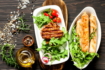 Grilled beef steak