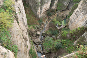 deep gorge in famous village Ronda