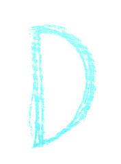 Single hand drawn letter isolated