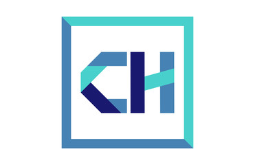 CH Square Ribbon Letter Logo 
