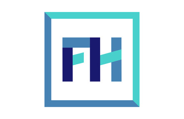 FH Square Ribbon Letter Logo 
