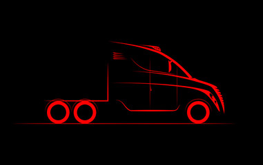 simple symbol heavy truck