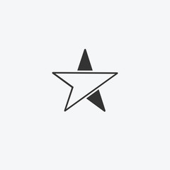 Star isolated flat web mobile icon. Vector graphic illustration. Logotype, logo