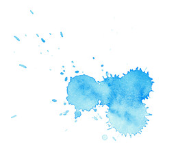 Watercolor drop stain isolated