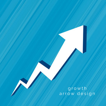 3d arrow moving upward design