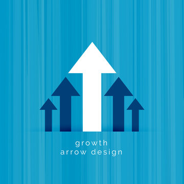 leading white arrow business growth template