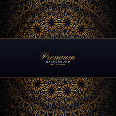 gold mandala on dark backgorund design